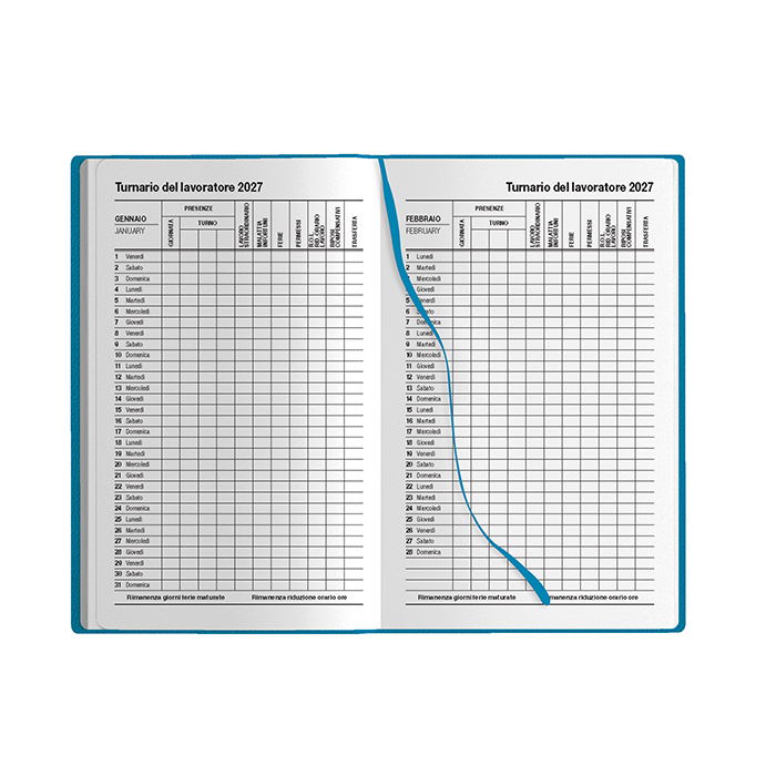 AGENDA TASCABILE SETTIMANALE